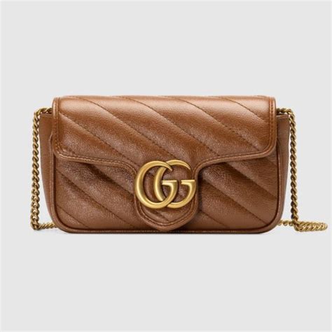 gucci marmont matelasse brown|Gucci Marmont matelasseé mini.